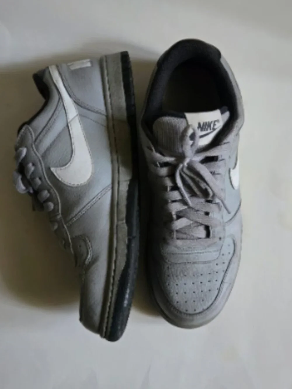 Nike Big Nike Low Grey White Retro Sneakers Size 8